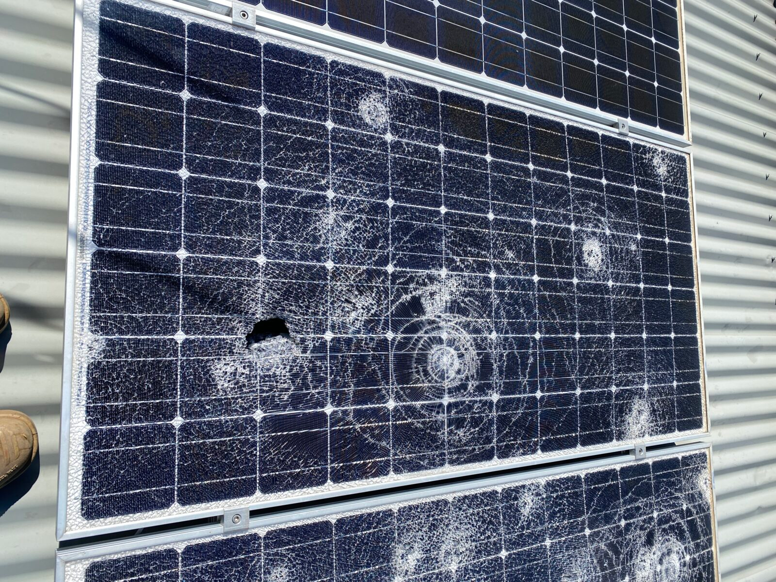 Hail Damage in Solar Panels (Major Fractures & Microcracks)